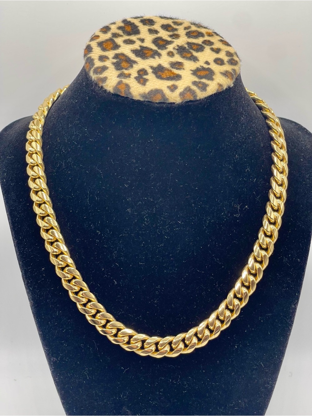 Classic Gold-Tone Curb Chain Necklace Heavy- Women's Jewelry